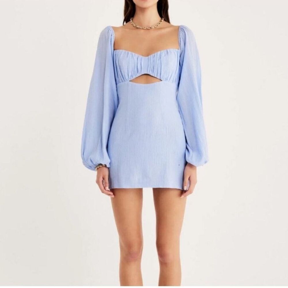 Free People x RUMER Camille Mini Dress Blue Small NWT